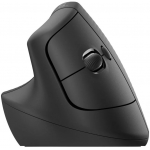 Logitech LIFT 人體工學垂直滑鼠 (左手版) (石墨灰) 57度手握姿勢